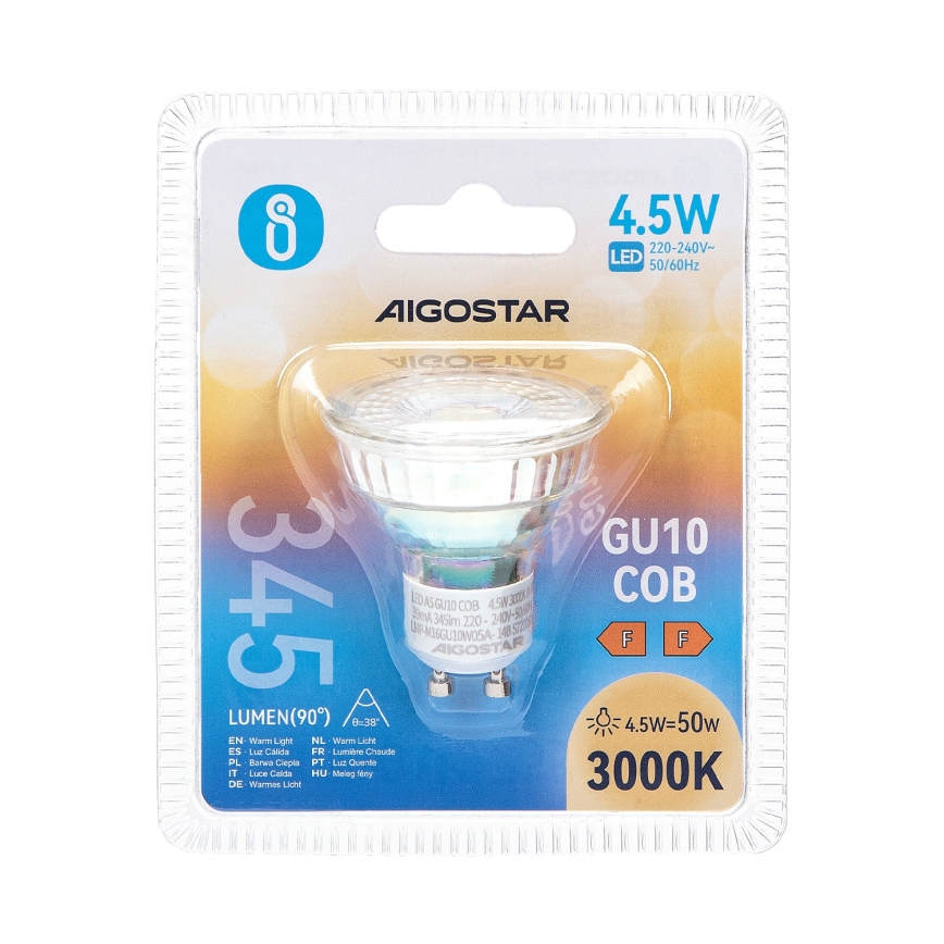 LED-pære GU10/4,5W/230V 3000K - Aigostar