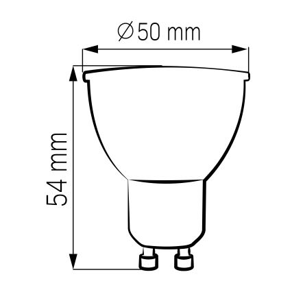 LED-pære GU10/4,5W/230V 4000K sort