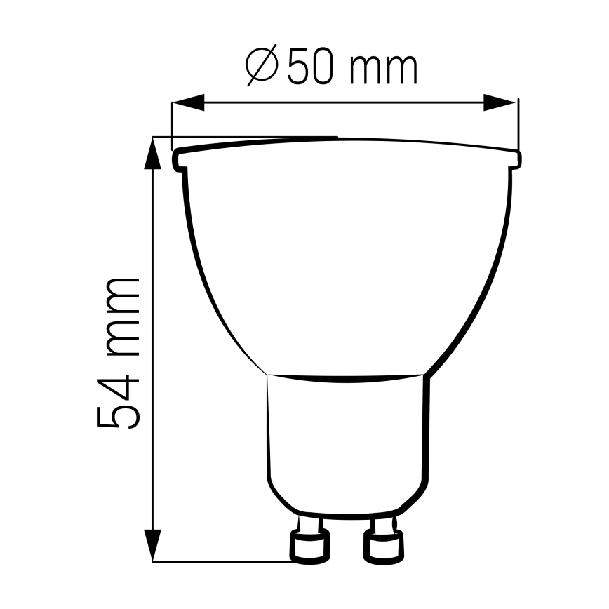 LED-pære GU10/4,5W/230V 4000K sort