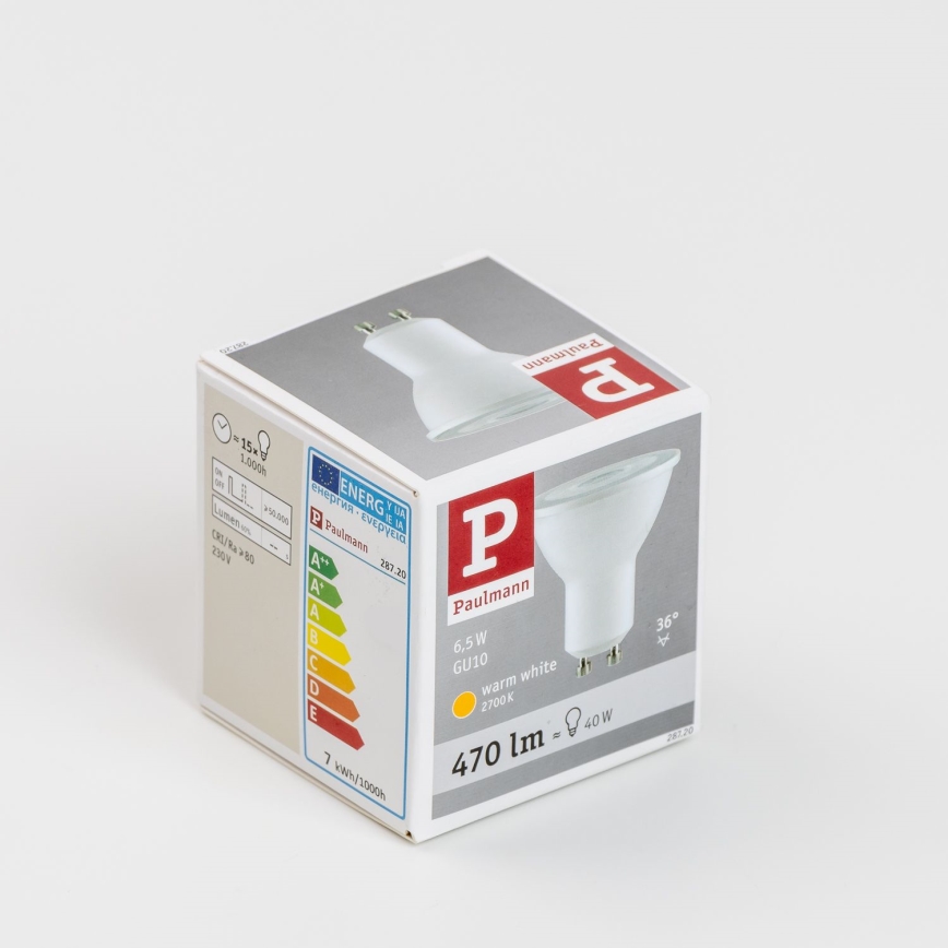 LED-pære GU10/6,5W/230V 2700K - Paulmann 28720