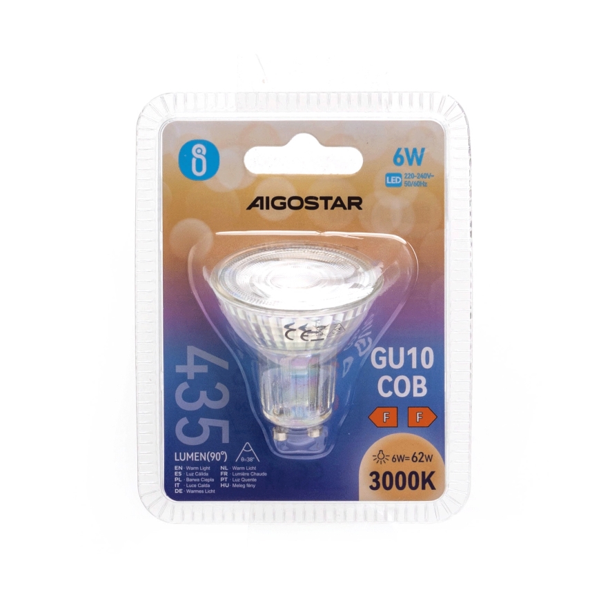 LED-pære GU10/6W/230V 3000K - Aigostar