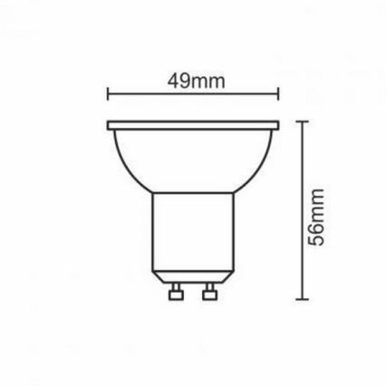 LED-pære GU10/6W/230V 3000K sort