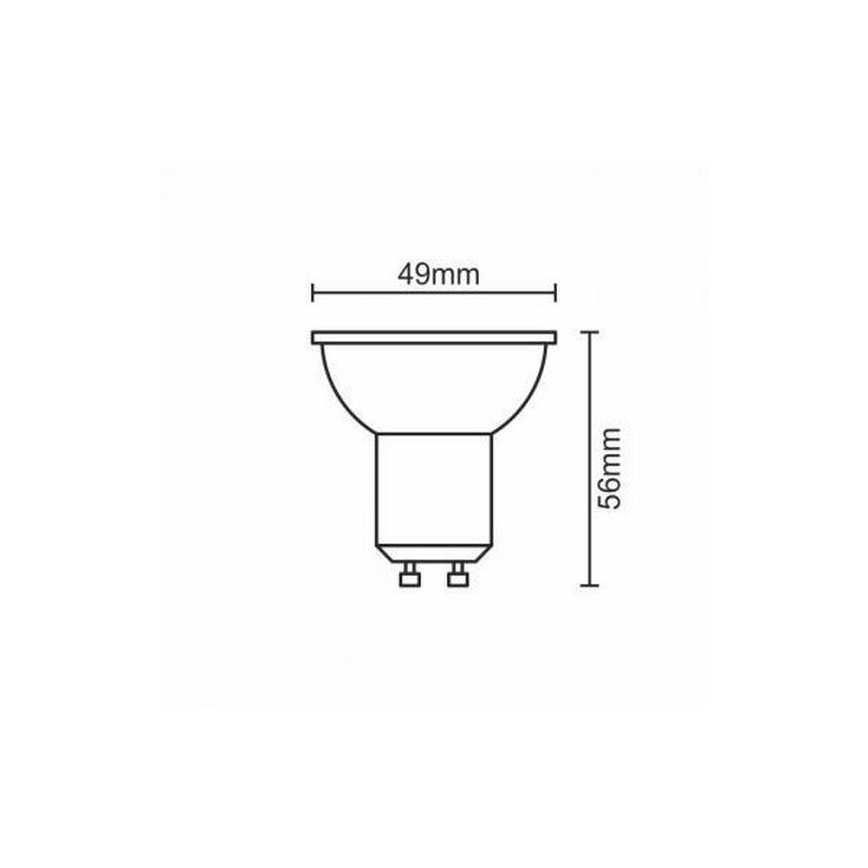 LED-pære GU10/6W/230V 3000K sort