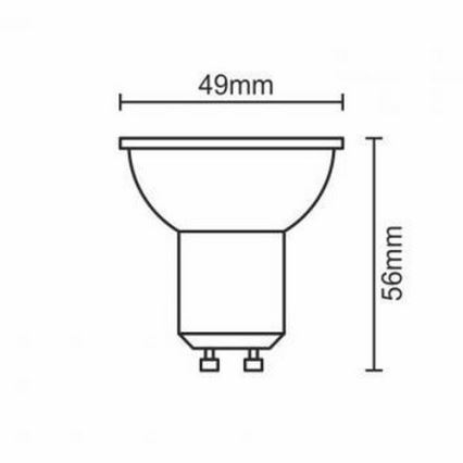 LED-pære GU10/6W/230V 4000K sort