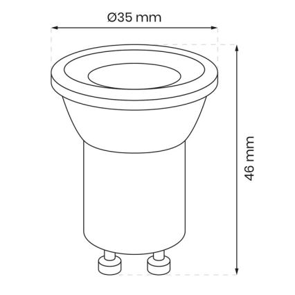 LED-pære GU10-MR11/3W/230V 3000K