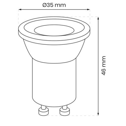 LED-pære GU10-MR11/3W/230V 4000K