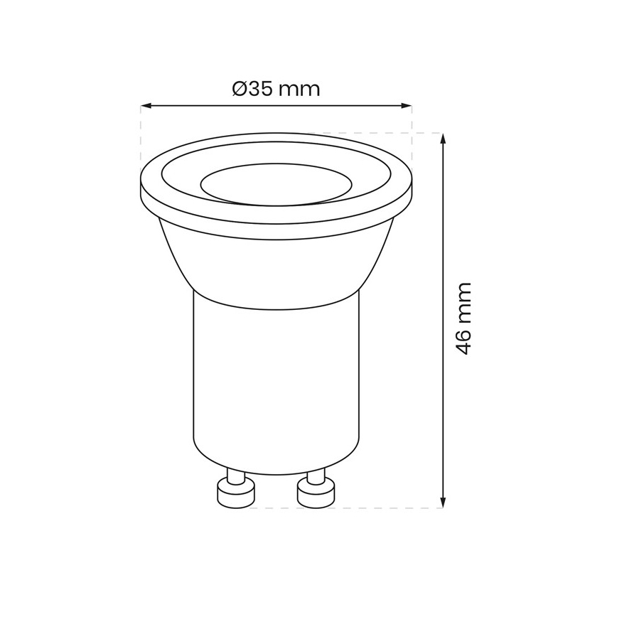 LED-pære GU10-MR11/3W/230V 4000K