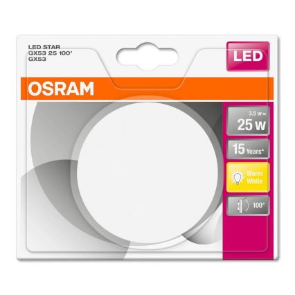 LED pære GX53/3,5W/230V 2700K - Osram