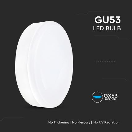 LED-pære GX53/6,4W/230V 3000K