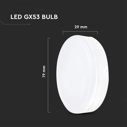 LED-pære GX53/6,4W/230V 3000K