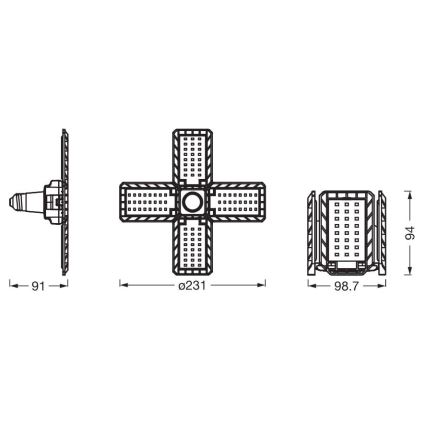 LED-pære HIGHBAY E27/23W/230V 4000K - Ledvance