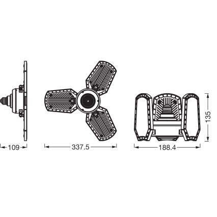 LED-pære HIGHBAY E27/60W/230V 4000K - Osram