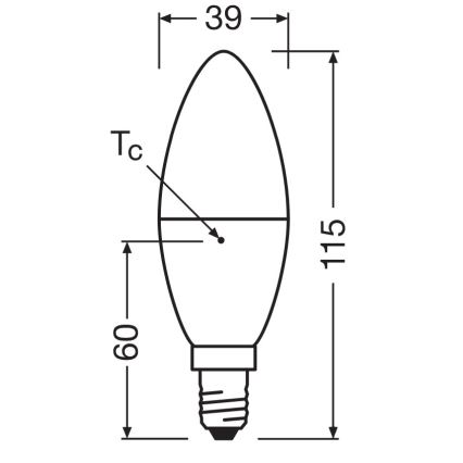 LED-pære i genbrugsplast B39 E14/7,5W/230V 2700K - Osram