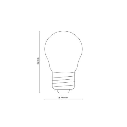 LED-pære klar G45 E27/4,5W/230V 2200K