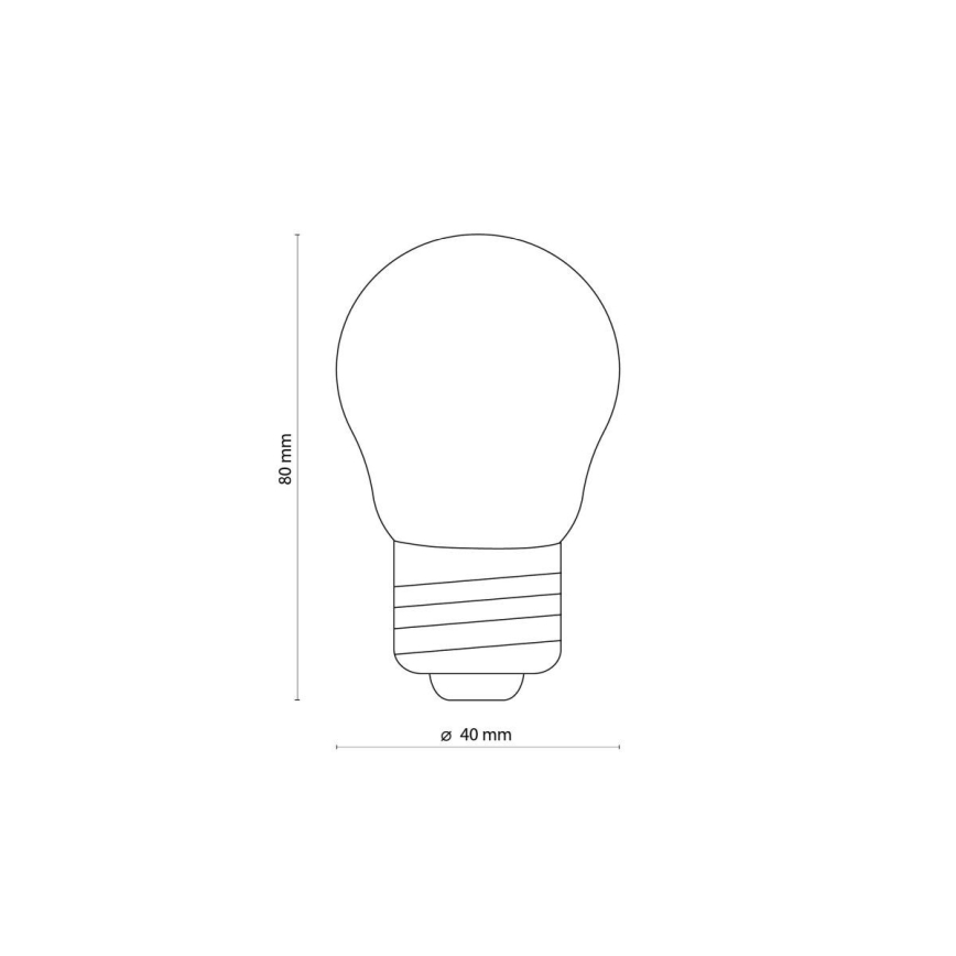 LED-pære klar G45 E27/4,5W/230V 2200K