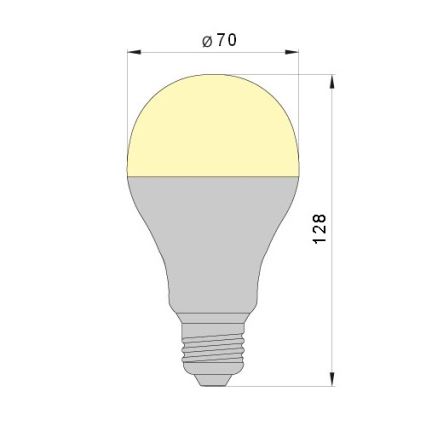 LED pære LEDSTAR A70 E27/18W/230V 3000K