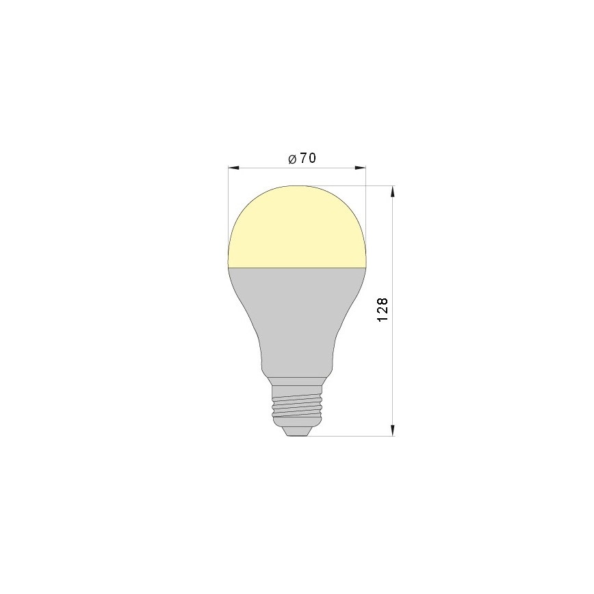 LED pære LEDSTAR A70 E27/18W/230V 3000K