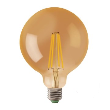 LED pære LEDSTAR AMBER G125 E27/8W/230V 2200K