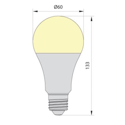 LED-pære LEDSTAR ECO A65 E27/20W/230V 4000K