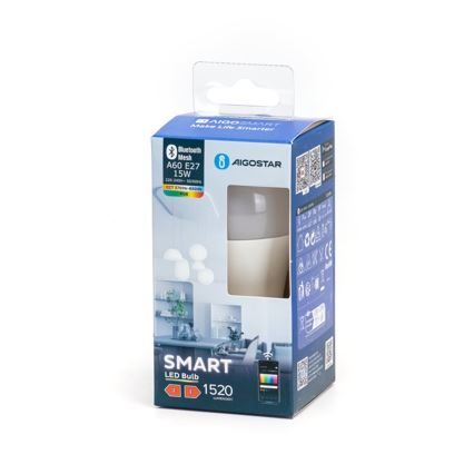 LED-pære med RGBW-farver dæmpbar MESH Smart A60 E27/15W/230V 2700-6500K - Aigostar