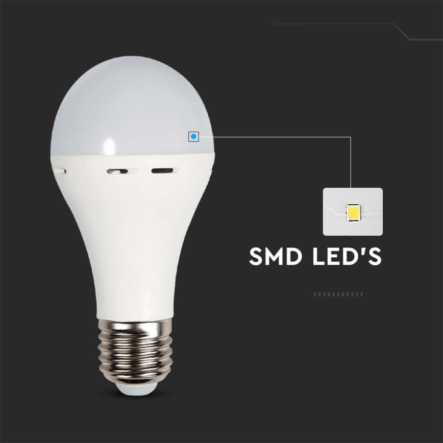 LED Pære med nødtilstand A70 E27/9W/230V 4000K