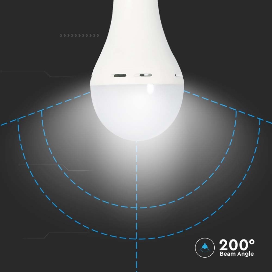 LED Pære med nødtilstand A70 E27/9W/230V 4000K