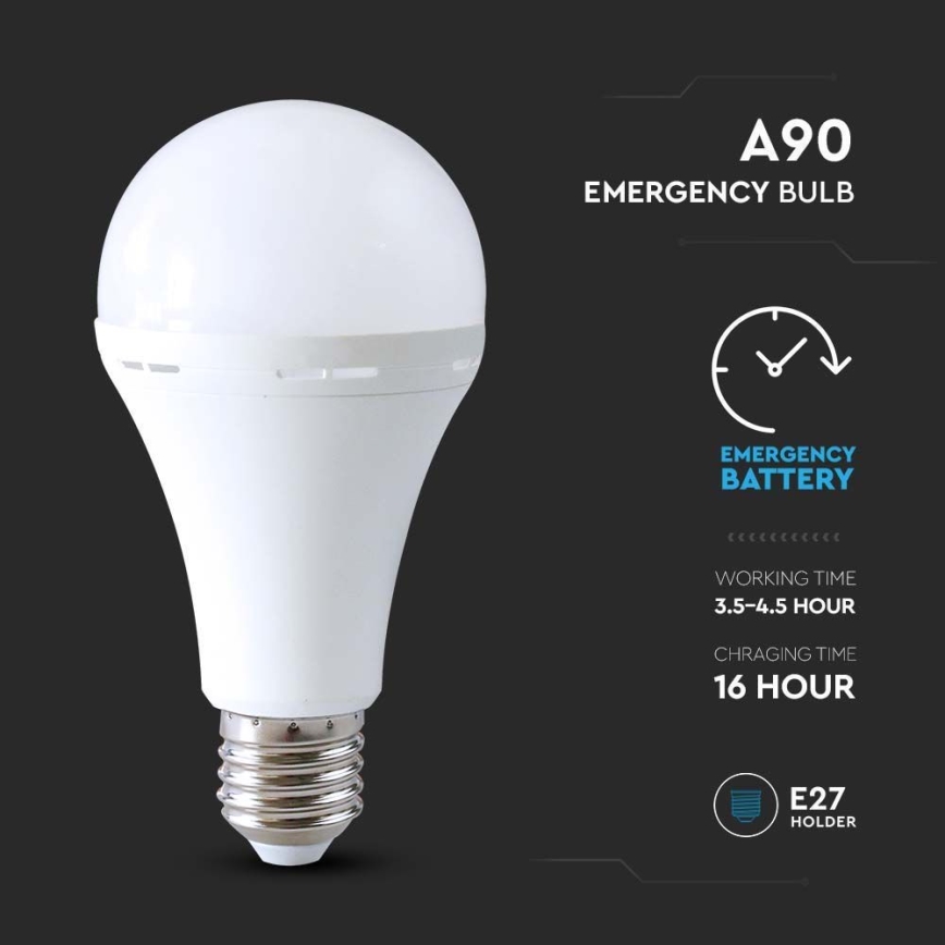 LED Pære med nødtilstand A90 E27/15W/230V 4000K