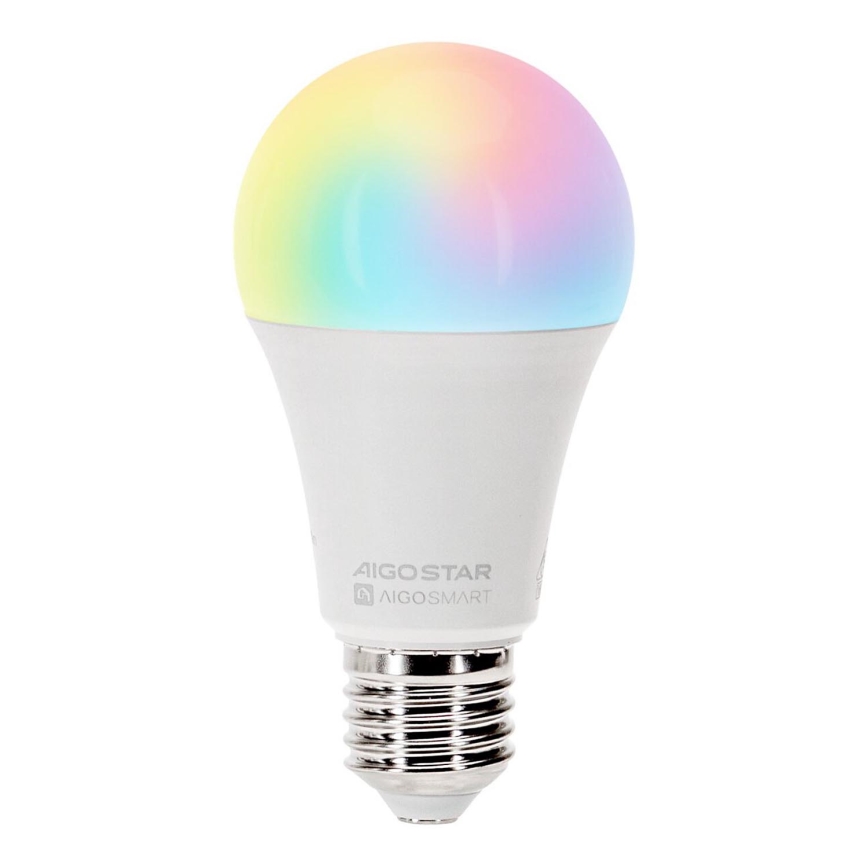 LED-pære med RGBW-farver dæmpbar A60 E27/12W/230V 2700-6500K Wi-Fi - Aigostar