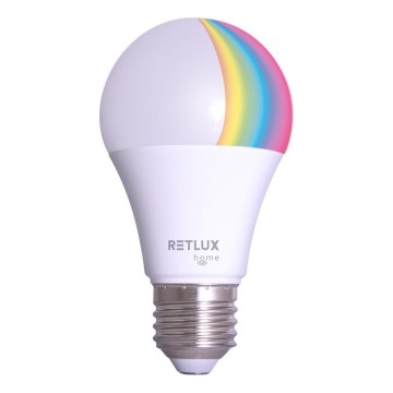 LED-pære med RGBW-farver dæmpbar A60 E27/9W/230V 2700-6500K Wi-Fi Tuya