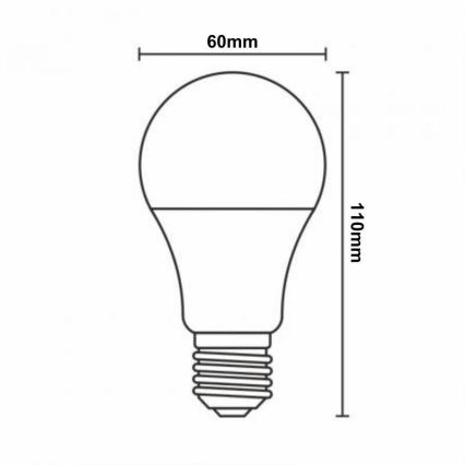LED-pære med RGBW-farver dæmpbar A60 E27/9W/230V 2700-6500K Wi-Fi Tuya