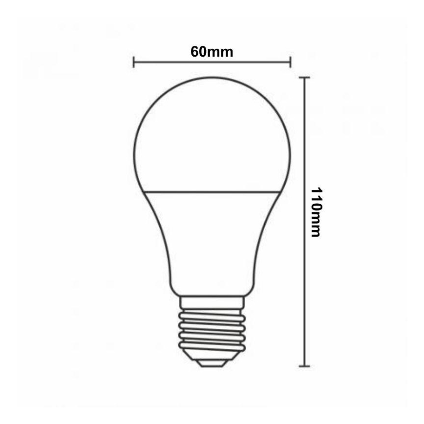 LED-pære med RGBW-farver dæmpbar A60 E27/9W/230V 2700-6500K Wi-Fi Tuya