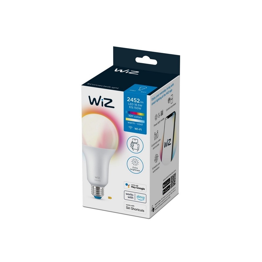 LED-pære med RGBW-farver dæmpbar A80 E27/18,5W/230V 2200-6500K CRI 90 Wi-Fi - WiZ