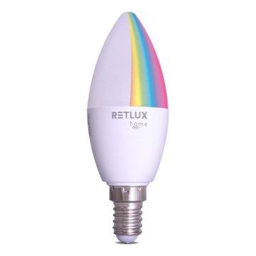 LED-pære med RGBW-farver dæmpbar C37 E14/4,5W/230V 2700-6500K Wi-Fi Tuya