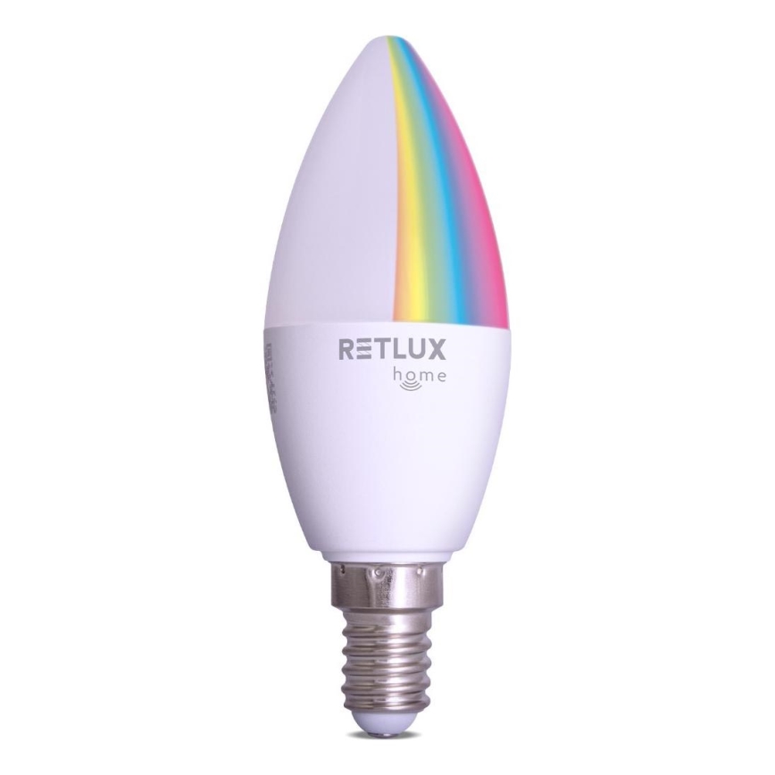 LED-pære med RGBW-farver dæmpbar C37 E14/4,5W/230V 2700-6500K Wi-Fi Tuya