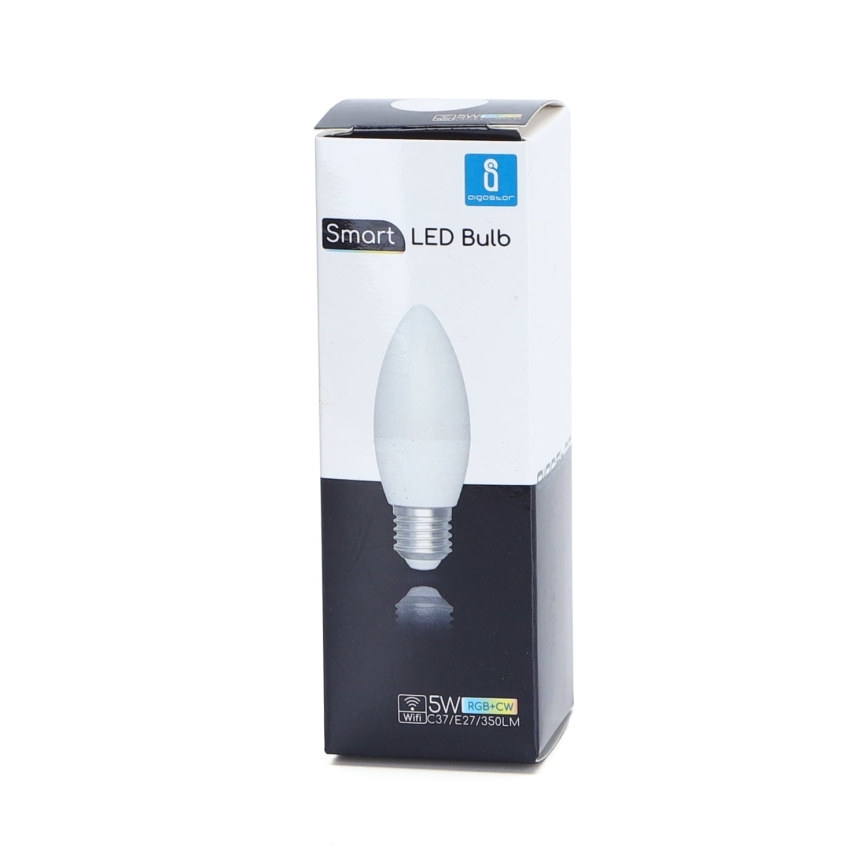 LED-pære med RGBW-farver dæmpbar C37 E27/5W/230V 3000-6500K Wi-Fi - Aigostar