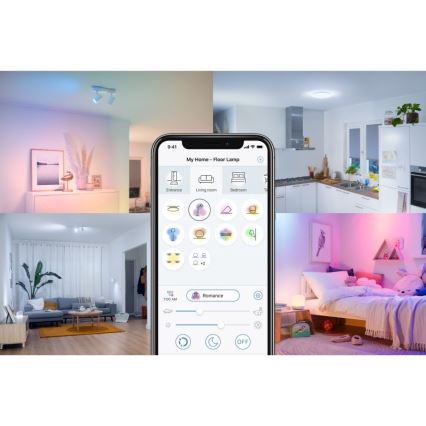 LED-pære med RGBW-farver dæmpbar E27/8,5W/230V 3000-6500K Wi-Fi - Reality