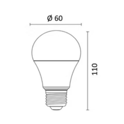 LED-pære med RGBW-farver dæmpbar E27/8,5W/230V 3000-6500K Wi-Fi - Reality