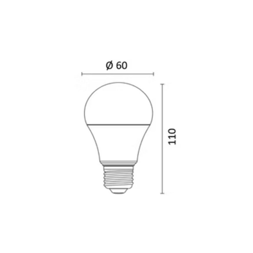 LED-pære med RGBW-farver dæmpbar E27/8,5W/230V 3000-6500K Wi-Fi - Reality