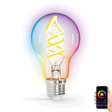 LED-pære med RGBW-farver dæmpbar FILAMENT A60 E27/4,9W/230V 2700K Wi-Fi - Aigostar