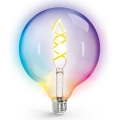 LED-pære med RGBW-farver dæmpbar FILAMENT MESH Smart G125 E27/4,9W/230V 2700K - Aigostar