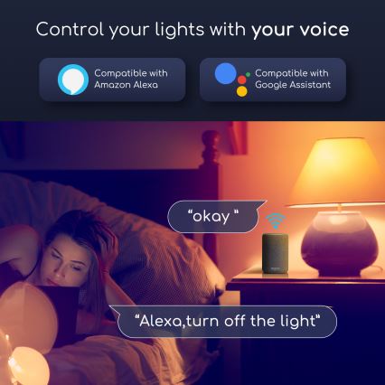 LED-pære med RGBW-farver dæmpbar G45 E14/7W/230V 3000-6500K Wi-Fi - Aigostar