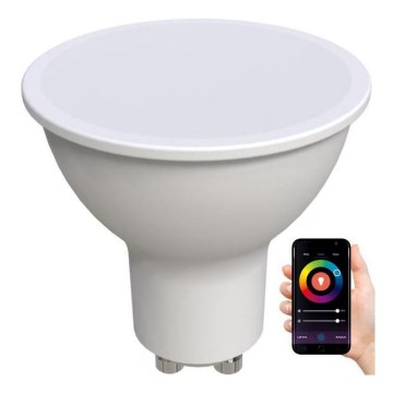 LED-pære med RGBW-farver dæmpbar GU10/4,5W/230V 2700-6500K Wi-Fi Tuya
