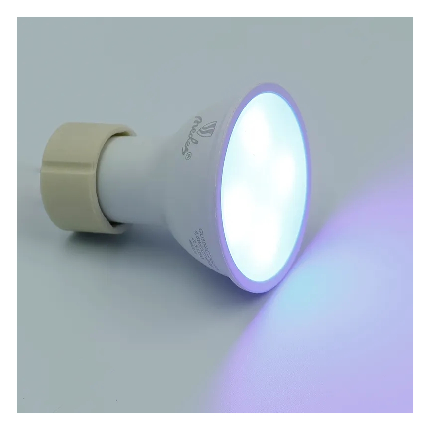 LED-pære med RGBW-farver dæmpbar GU10/4,5W/230V 2700-6500K Wi-Fi Tuya