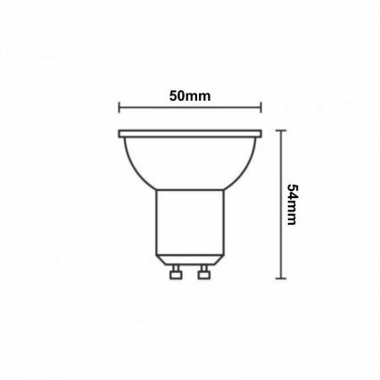 LED-pære med RGBW-farver dæmpbar GU10/4,5W/230V 2700-6500K Wi-Fi Tuya