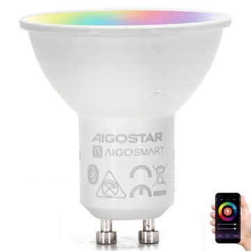 LED-pære med RGBW-farver dæmpbar GU10/4,9W/230V 2700-6500K - Aigostar