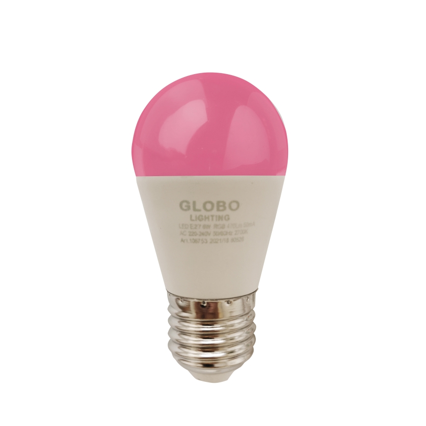 LED-pære med RGBW-farver dæmpbar E27/6W/230V 3000K + fjernbetjening - Globo