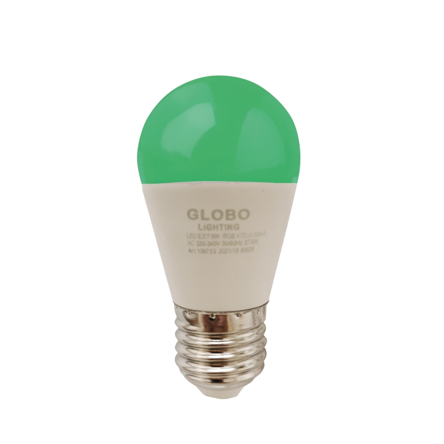 LED-pære med RGBW-farver dæmpbar E27/6W/230V 3000K + fjernbetjening - Globo
