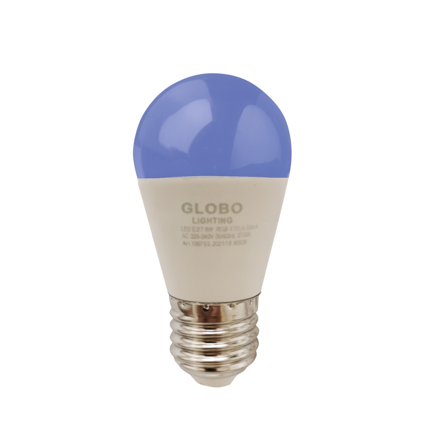 LED-pære med RGBW-farver dæmpbar E27/6W/230V 3000K + fjernbetjening - Globo