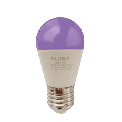 LED-pære med RGBW-farver dæmpbar E27/6W/230V 3000K + fjernbetjening - Globo