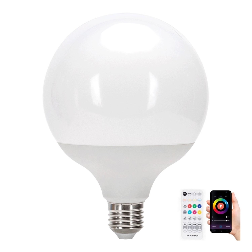 LED-pære med RGBW-farver dæmpbar MESH G120 E27/18W/230V 6500K + fjernbetjening - Aigostar